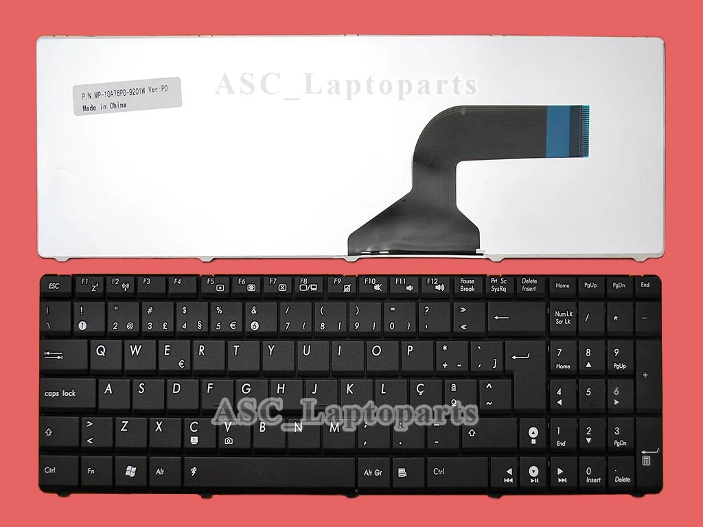 

New Portuguese Teclado Keyboard For ASUS P53 P53E P53SJ P53E W90 W90V W90VN W90VP B53 B53E B53F B53J B53S B53J B53F Black