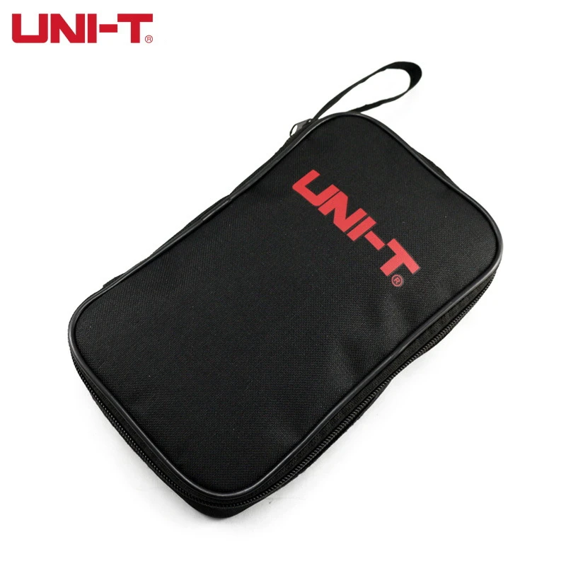 UNI-T حقيبة رقمية متعددة المتر، حافظة صلبة سوداء للتخزين، حقيبة حمل مقاومة للماء ومضادة للصدمات مع جيب شبكي للحماية