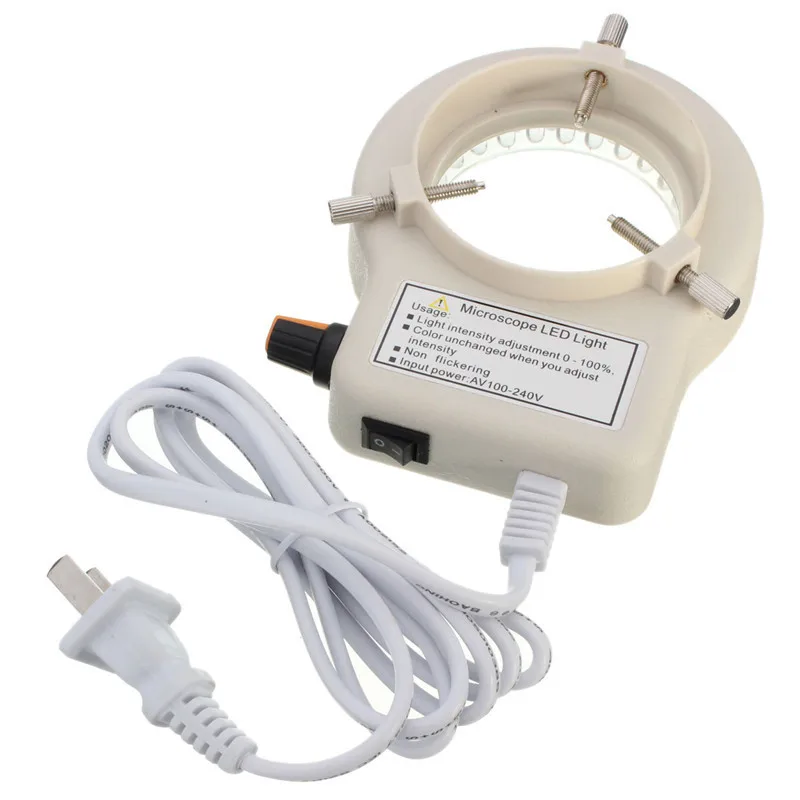 Adjustable 56 LED Ring Light for Llluminator Lamp for Microscope Excellent Circle Light LED Round Light AC100-240V