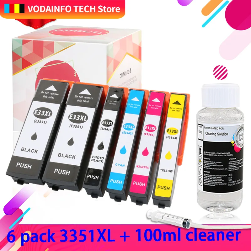 QSYRAINBOW 33XL T3351 3362 3363 cartuchos de tinta compatibles para impresora Epson XP-900 xp-830 xp-645 640 635 630 540 530