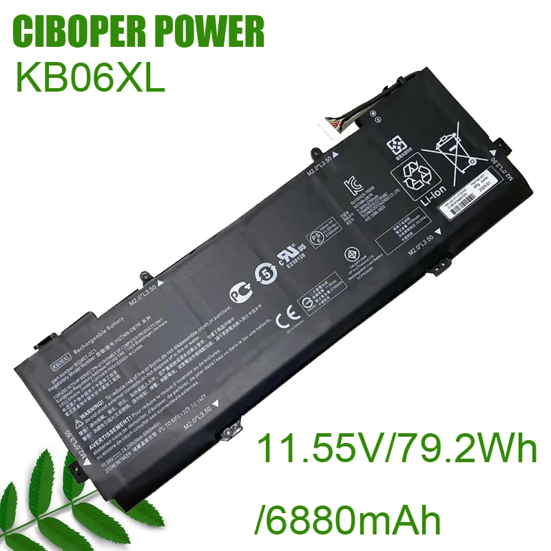 

CP Battery KB06XL 79.2WH/6880mAh For Spectre x360 15-BL002XX Z6K96EA Z6K97EA Z6K99EA Z6L00EA Z6L01EA Z6L02EA HSTNN-DB7R AKKU