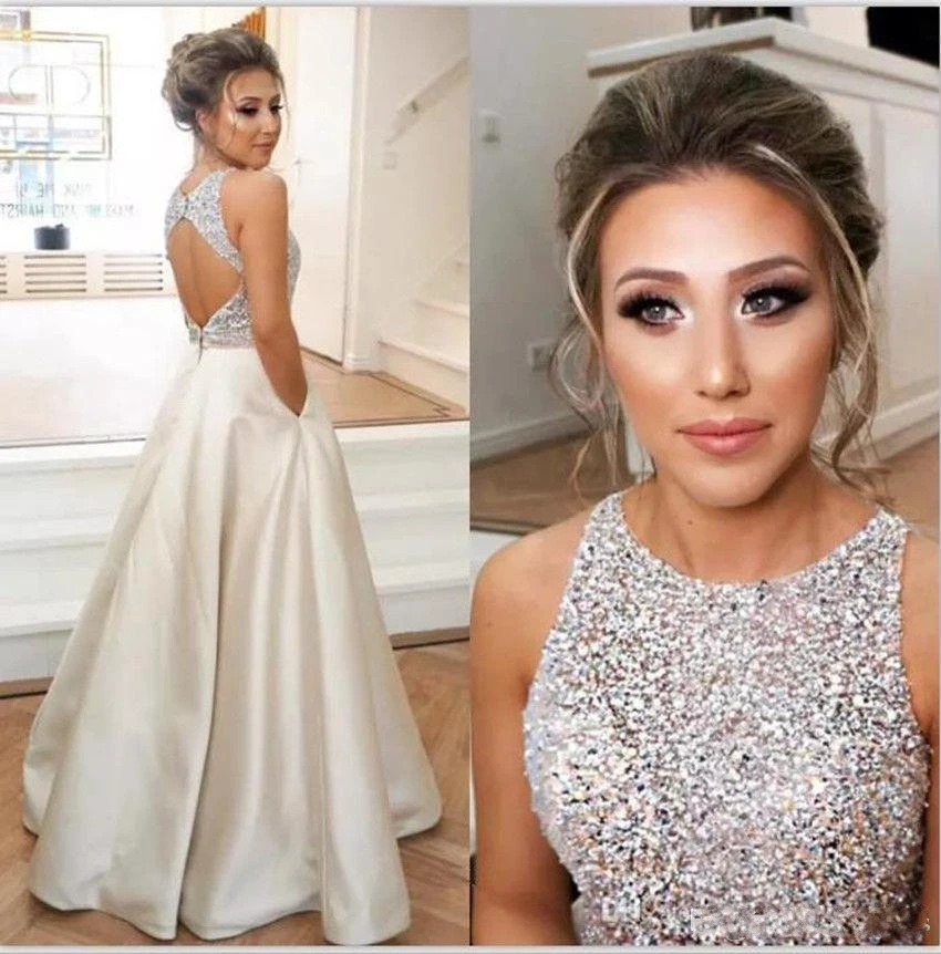 Customized Beaded Prom Dresses 2025 Long Sequin Floor Length Evening Birthday Gowns Couture Keyhole Back  vestidos de feast