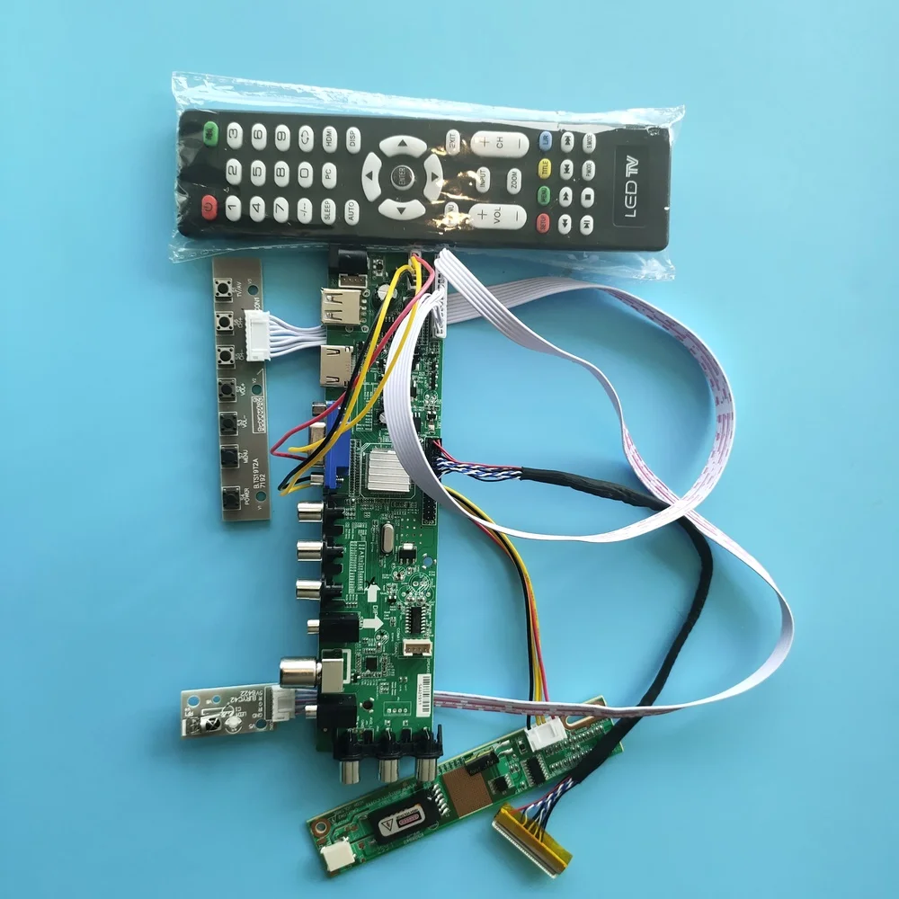 Kit For LTN154P3-L02 1 CCFL LCD DVB-C DVB-T TV VGA USB AV 1680X1050 remote Digital HDMI 30pin Panel Controller board 15.4