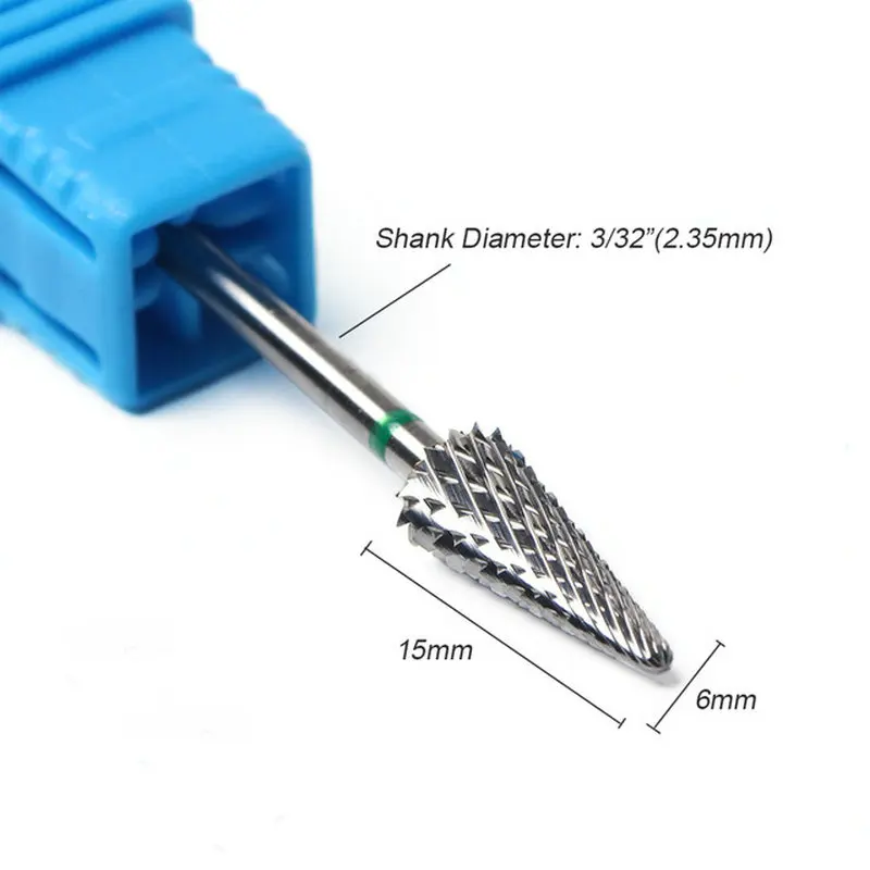 Tungsten Steel Milling Cutters For Manicure, Removing Gel Polish Nail Drill Bits Umbrella Shape Electric Equipment Tools