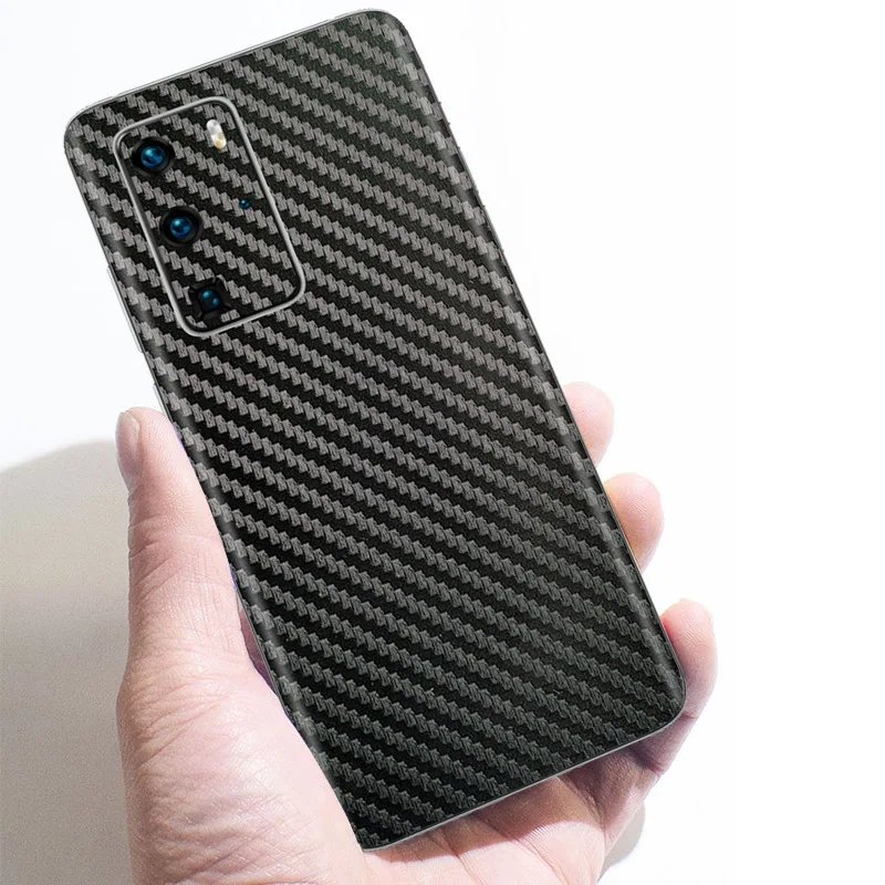 

Dropshipping 8 Colors Decorative For Huawei P40 P30 P20 PRO P30PRO P40Pro P10 Lite Plus Protector Carbon Fiber Back Film Sticker