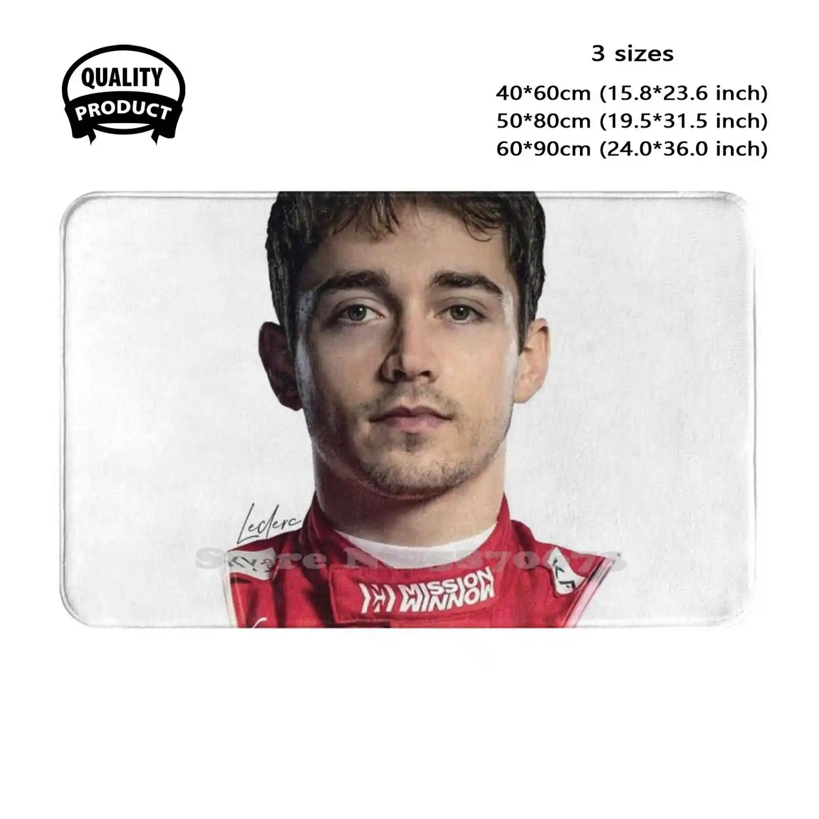 Awesome Merch Of Charles Leclerc Soft Cushion Home Carpet Door Mat Car Rug Charles Leclerc Signed Face Portrait Autograph