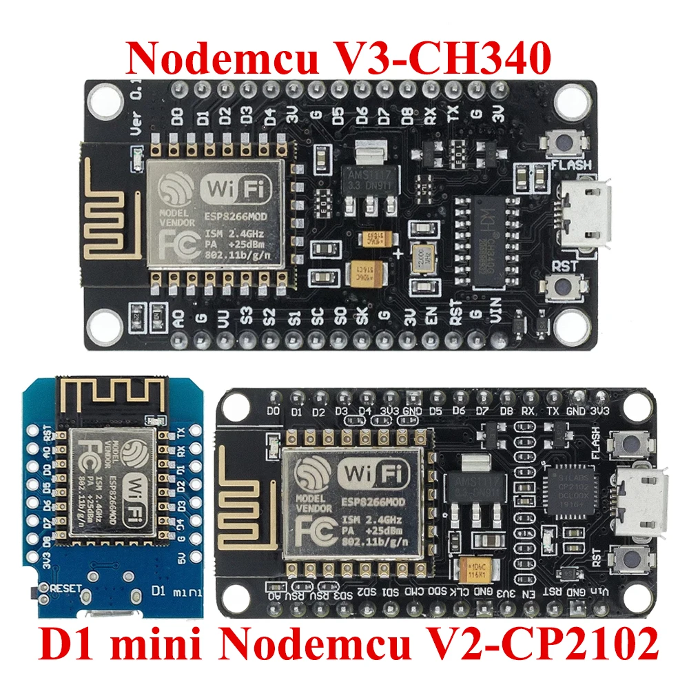 Wireless module CH340/CP2102 NodeMcu V3 V2 Lua WIFI Internet of Things development board based ESP8266 ESP-12E with pcb Antenna