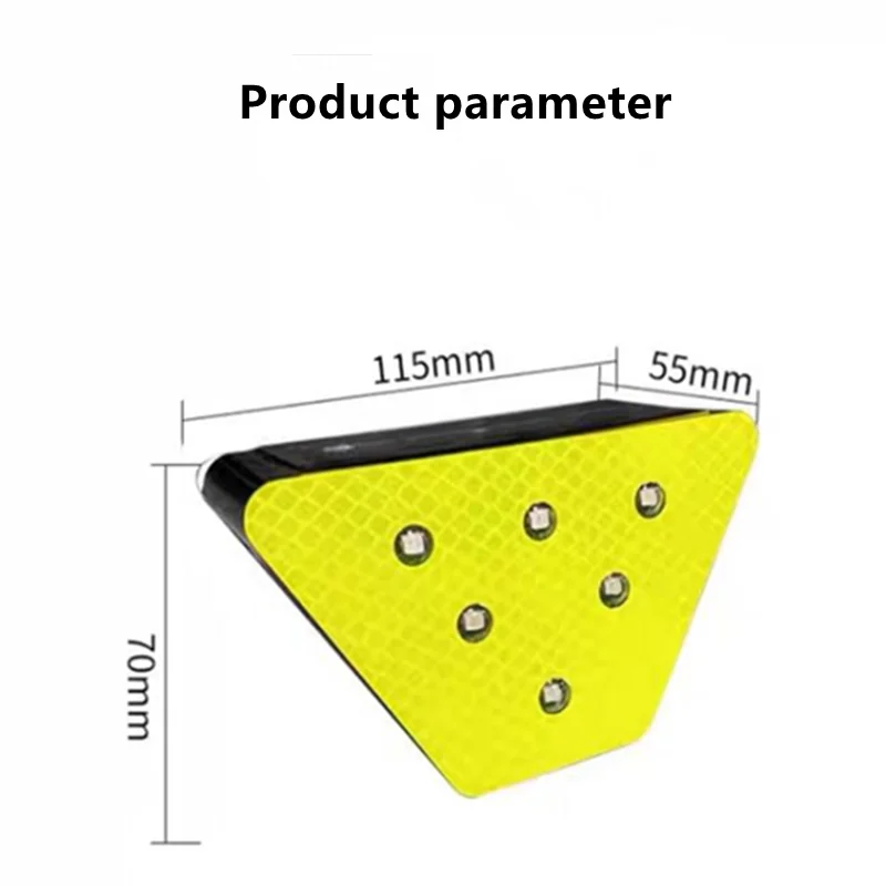 Solar Powered Small Yellow Light Flashing Synchronously Outline Led Strobe Light for High-speed Road Hand-held Indicater lamp