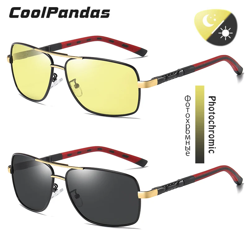 Gafas de sol fotocromáticas polarizadas para hombre, lentes de sol Unisex con visión nocturna y día, protección de ojos duales, para conducir