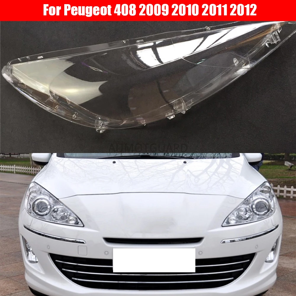 

Car Headlight Lens For Peugeot 408 2009 2010 2011 2012 Car Headlight Headlamp Lens Auto Shell Cover