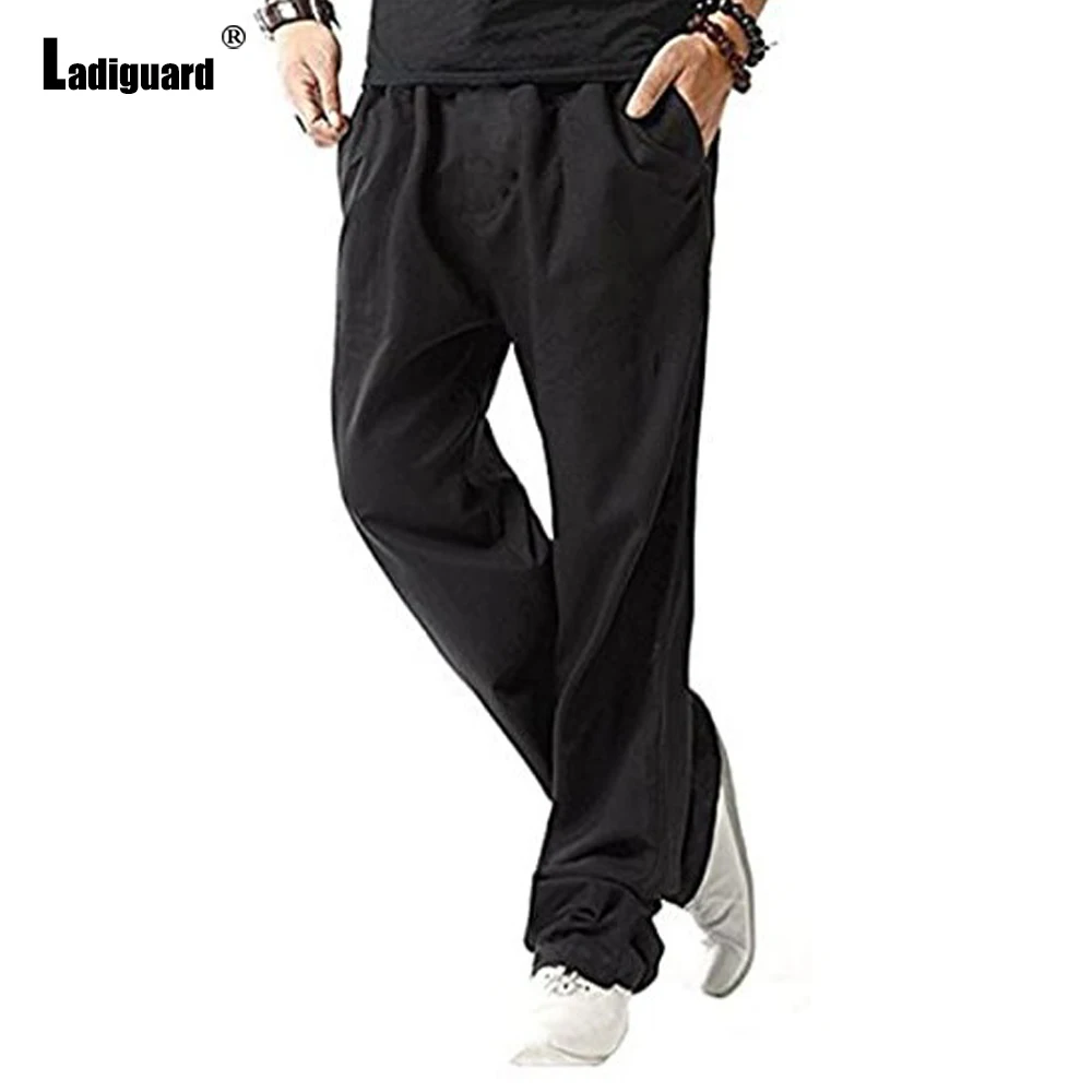 Pantalones rectos de lino y algodón para hombre, ropa Sexy de talla grande, con bolsillo, para exteriores, primavera y otoño, 2021, S-3XL