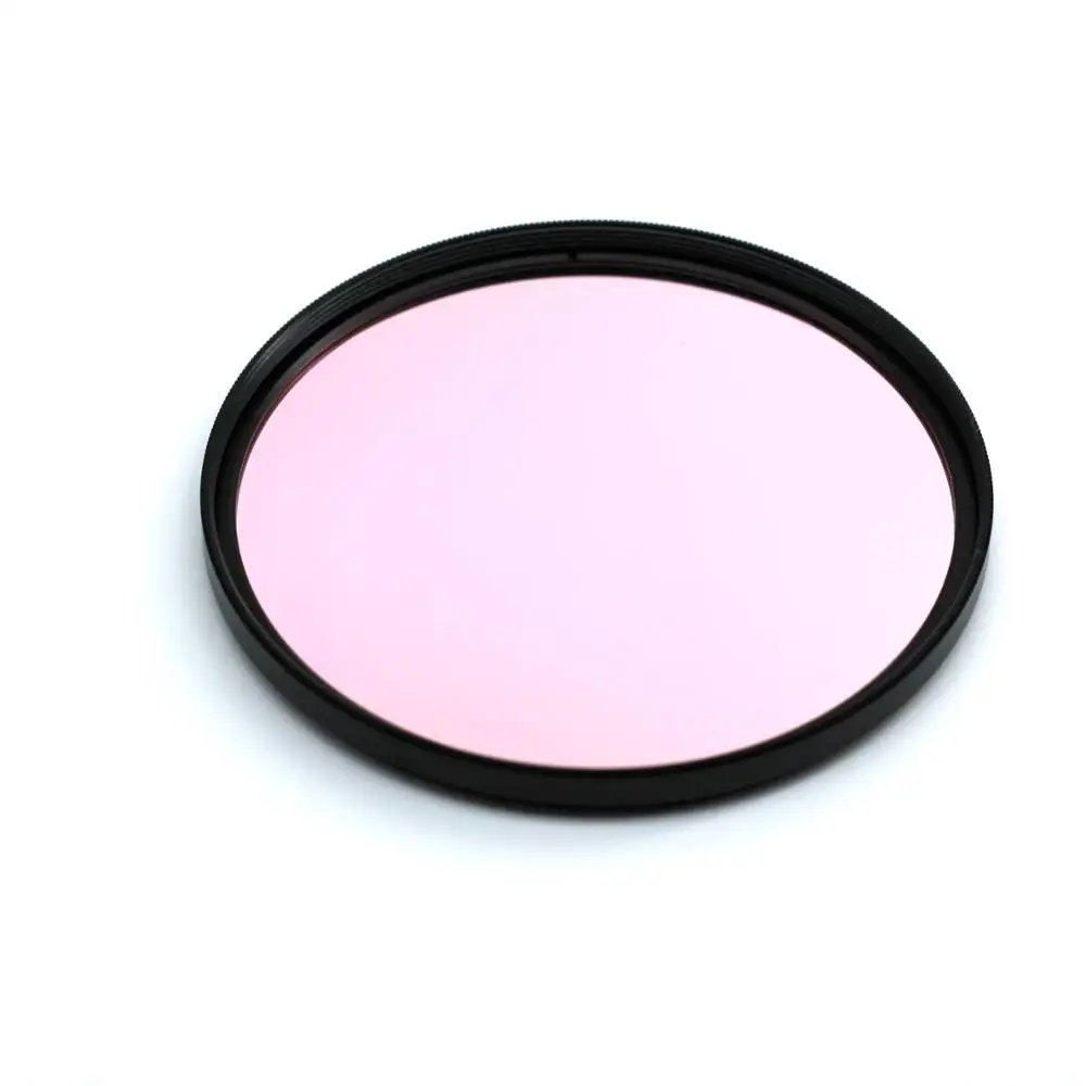 Lentille en verre otical TB1(SL-1A), 52mm avec cadre métallique, filtre de lucarne en verre rose