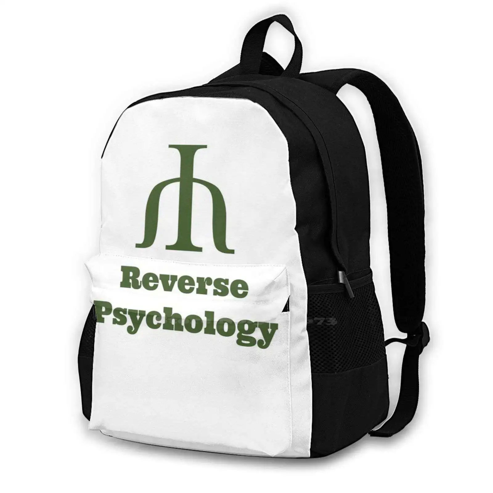 Reverse Large Capacity School Backpack Laptop Travel Bags Reverse Psychologist Student Quote