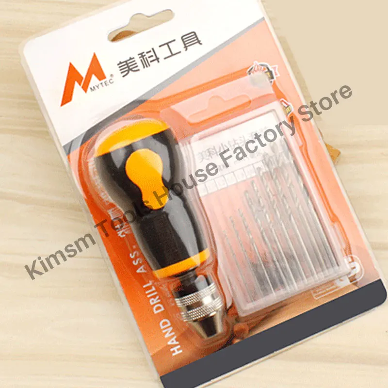 มัลติฟังก์ชั่ Mini ลื่นมือเจาะ10เจาะ Bits สำหรับงานไม้ DIY Craft ความแม่นยำเจาะชุด