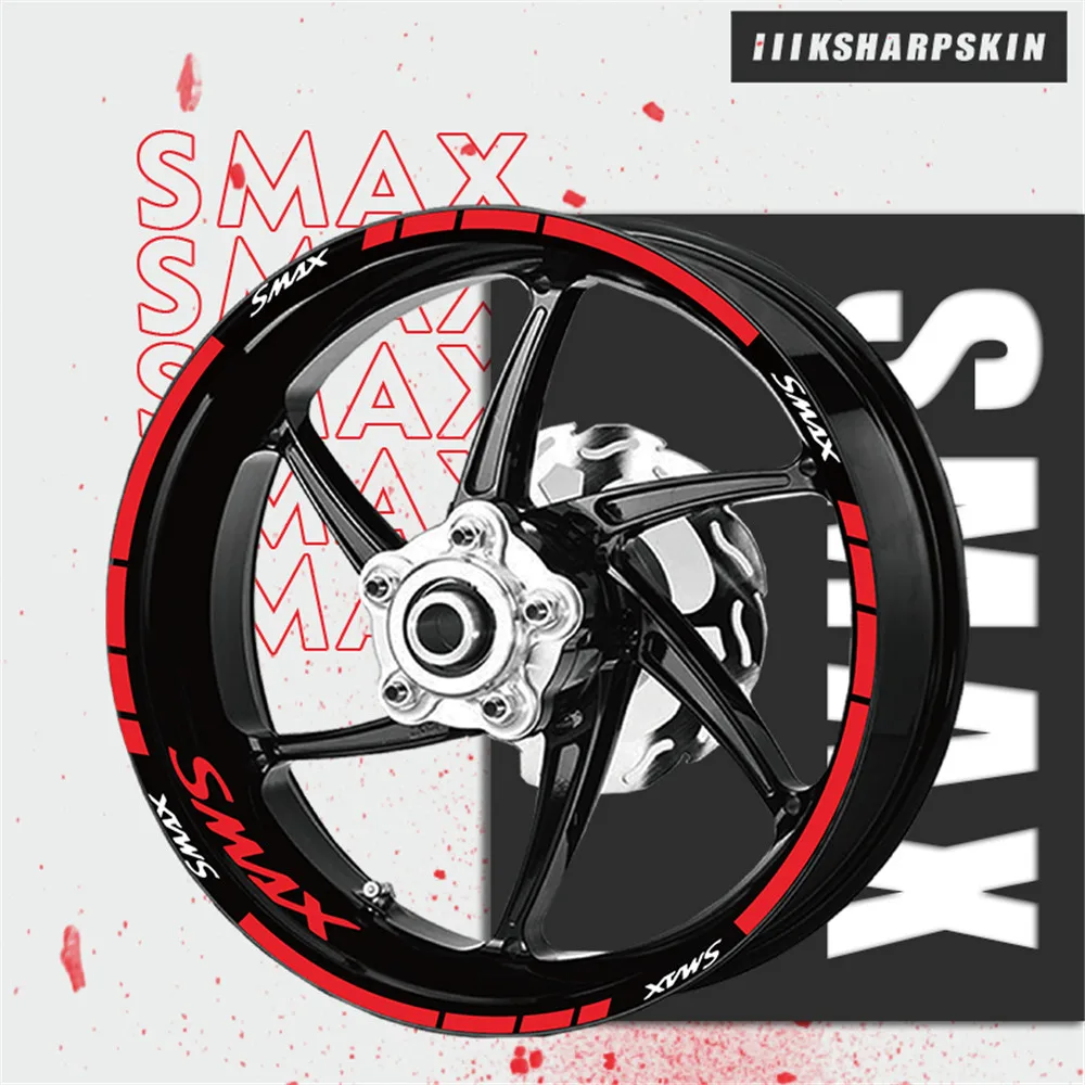 

Wheel Sticker Reflective Motorcycle Sticker Tire Protection Waterproof Film for YAMAHA SMAX smax