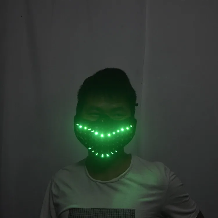 DJ LED glowing colorful masks Voice control remote control mask bar singer Christmas party masks