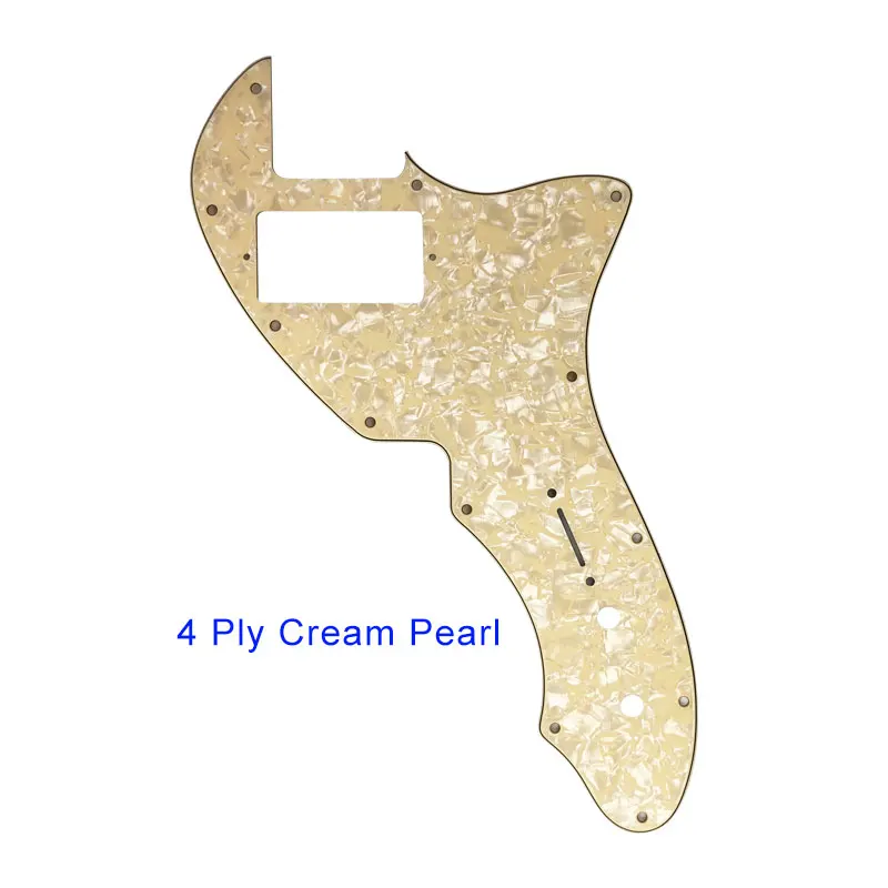 Fei Man - Thinline Guitar Pickguard With PAF Humbucker Scratch Plate, 12 Hole Screws, US Tele 69, Multiple Colors