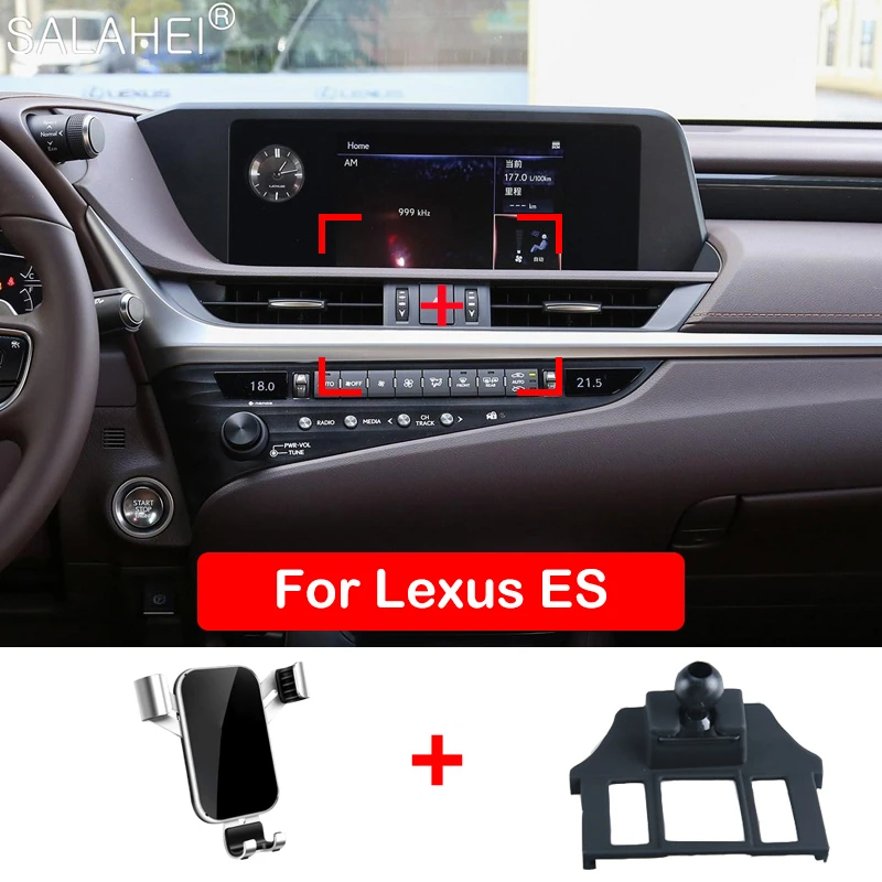 Mobile Phone Holder For Lexus ES 200 260 300h 350 2018 Air Vent Mount Bracket GPS Phone Holder Clip Stand in Car Accessories