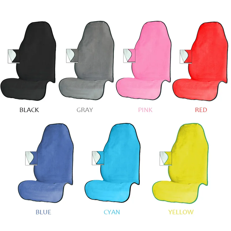 AUTOYOUTH Towel Car Seat Cover for Athletes Fitness Gym Running Beach Swimming Outdoor Water Sports Machine Washable - Black