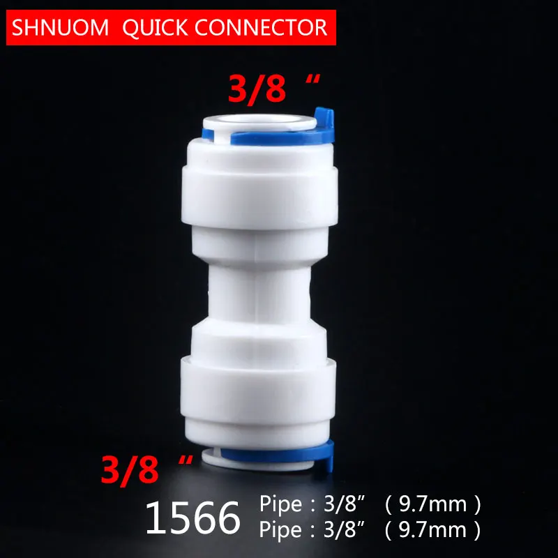 3/8 "Đến 3/8" Ống OD Kết Nối Nhanh Ống Phụ Kiện Tôi-Loại Thẳng Khớp Đường Kính 9.5MM 1566 nước RO Hệ Thống Máy Lọc Phụ Kiện