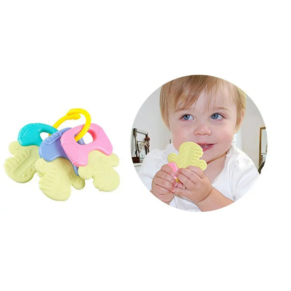 4pcs Newborn Teether Infant Toys Early Learning New Born Wrist Rattle Teething Rattles Toy For Educational Toy Teethers Gift