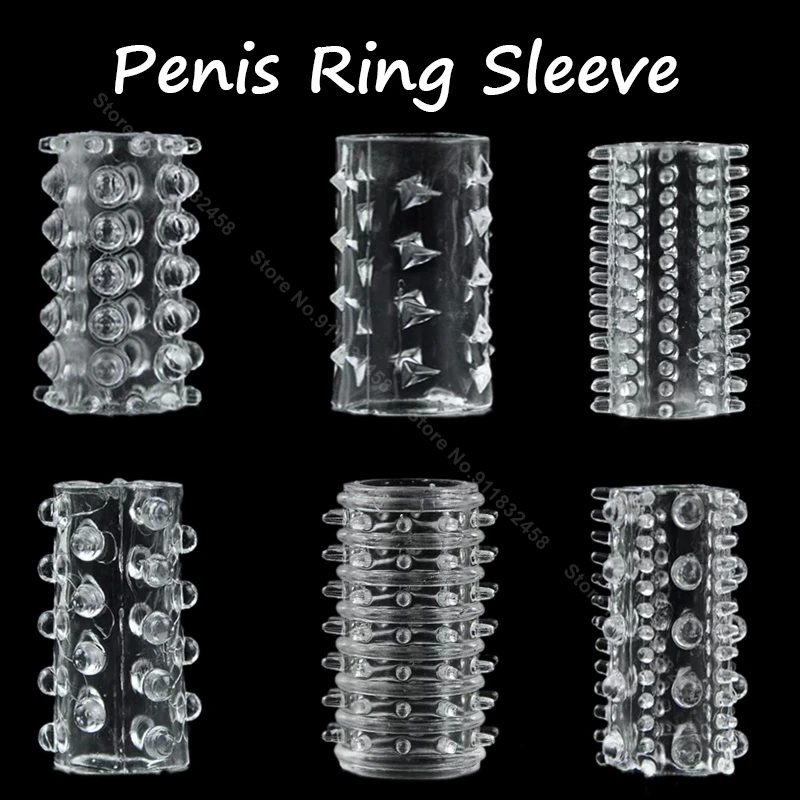 6Pcs Durable Extension Cock Sleeve Sex Products Cock Ring For Men Adult Products Sex Toys For Men Semen Lock Ring