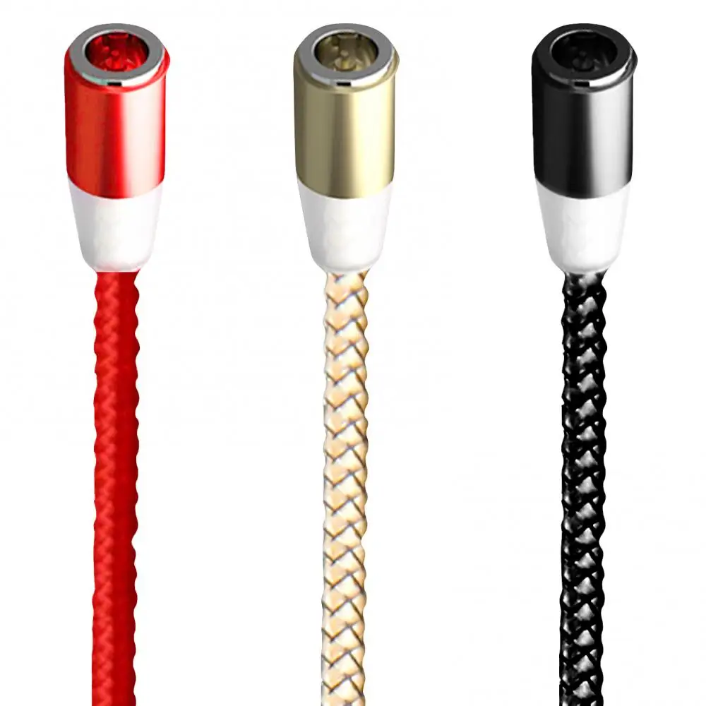 Магнитный USB-кабель 3 А для быстрой зарядки, Круглый Шнур Micro-USB Type-C для телефона