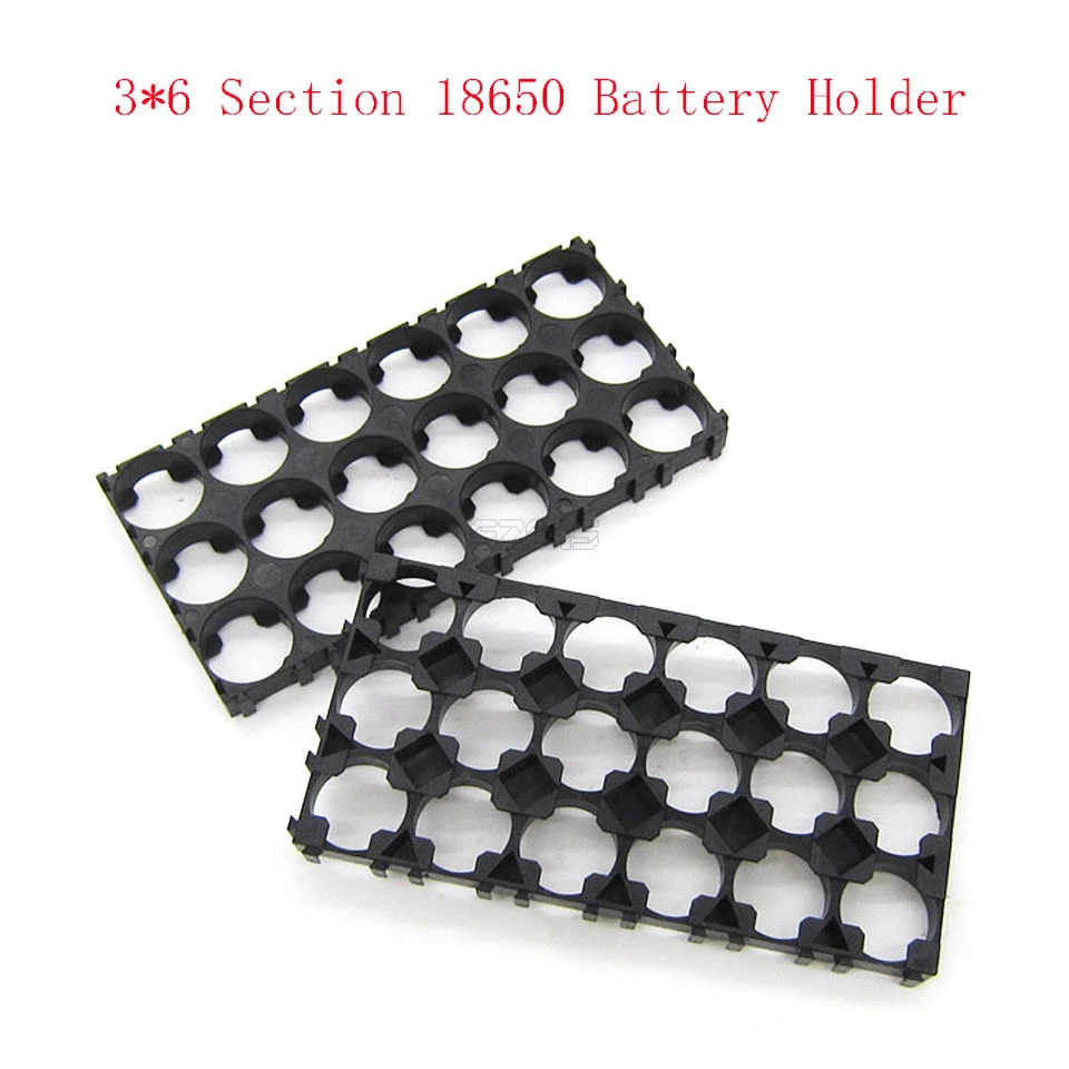 18650 Battery Holder Bracket Cell Safety Anti Vibration Plastic 3*6 18650 Battery Brackets For 18650 Batteries