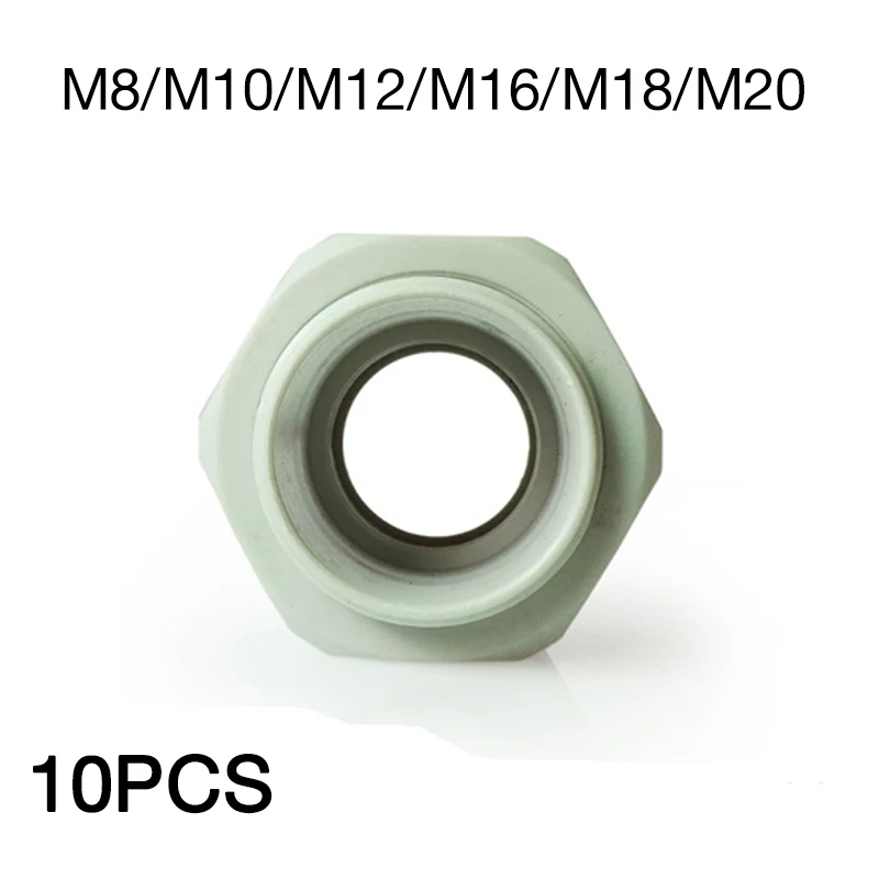 10pcs M8 M10 M12 M16 M18 M20 Cable Gland M Nylon Plastic Wire Glanding IP68 Waterproof Connector