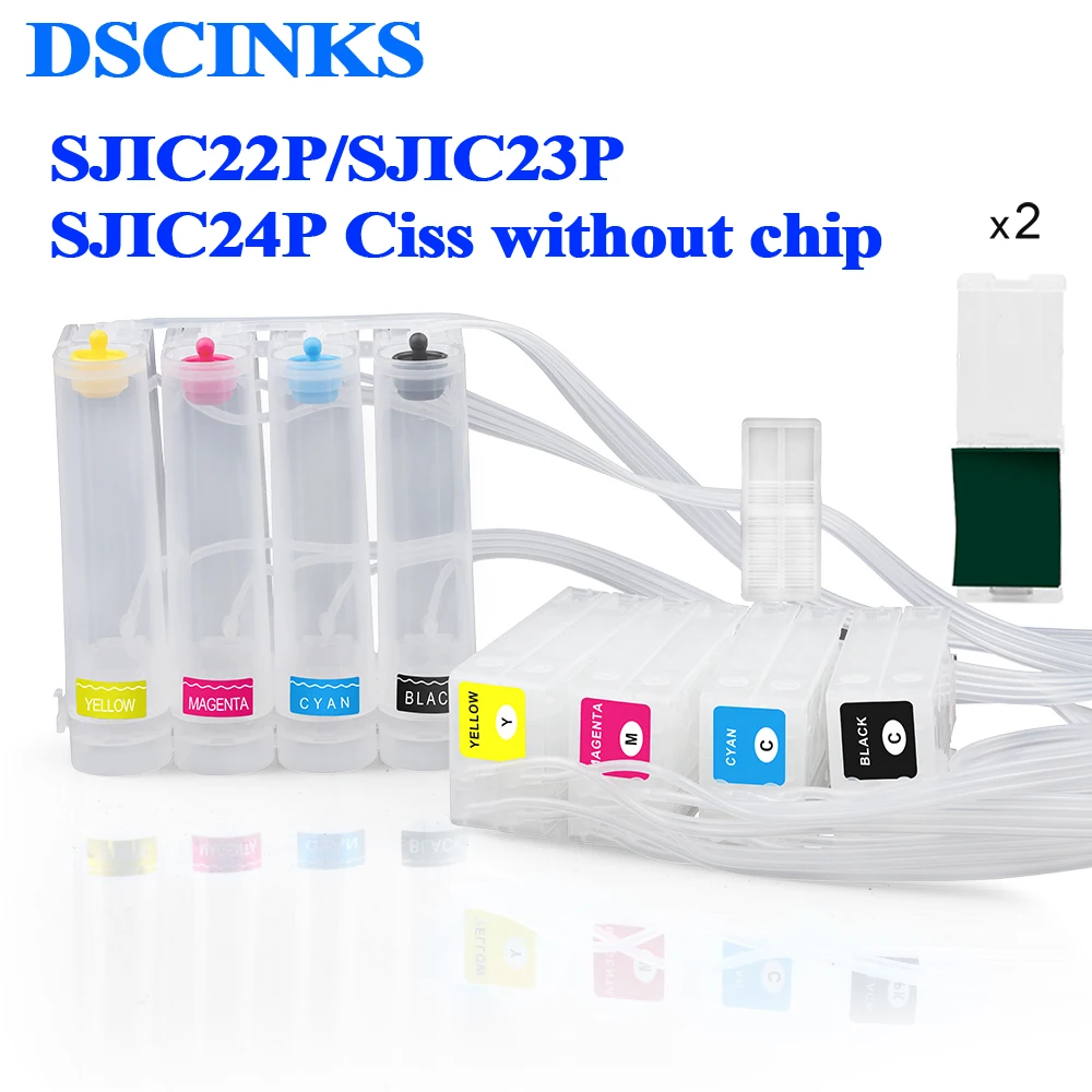 

SJIC22P SJIC23P SJIC24P CISS без чипа для Epson TM-C3520 C3510, цветные работы, C3500 TM-C3510 C3520, система непрерывной подачи чернил