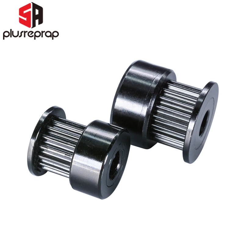 2/5 PCS GT2 16/20 Teeth Black Timing Pulley Bore 5mm Shaft Alumium Pulley for 6mm Belt 3D Printer Parts