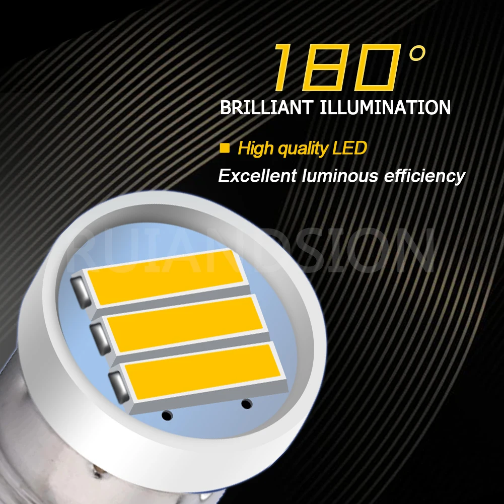 4pcs E10 7020 3SMD LED Light Car Tail Reverse Reading Clearance Lamp Warm White 6000K Auto Indicator Bulb DC/AC 6V 12V 24V