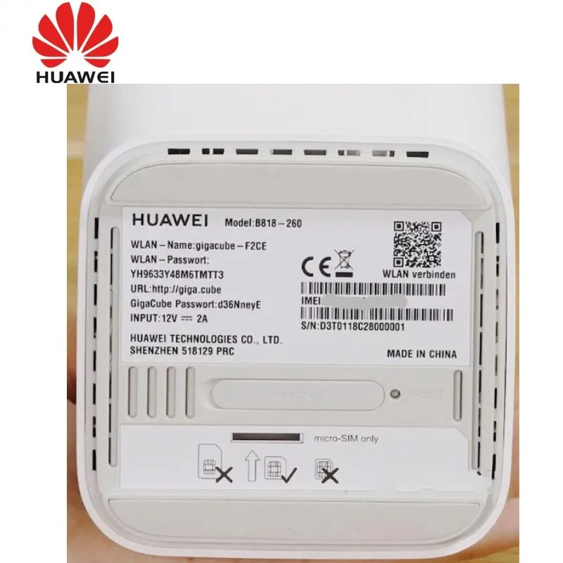 Nuevo enrutador Huawei B818 4G Prime B818-263 B1/3/5/7/8/20/26/28/32/38/41/42 desbloqueado