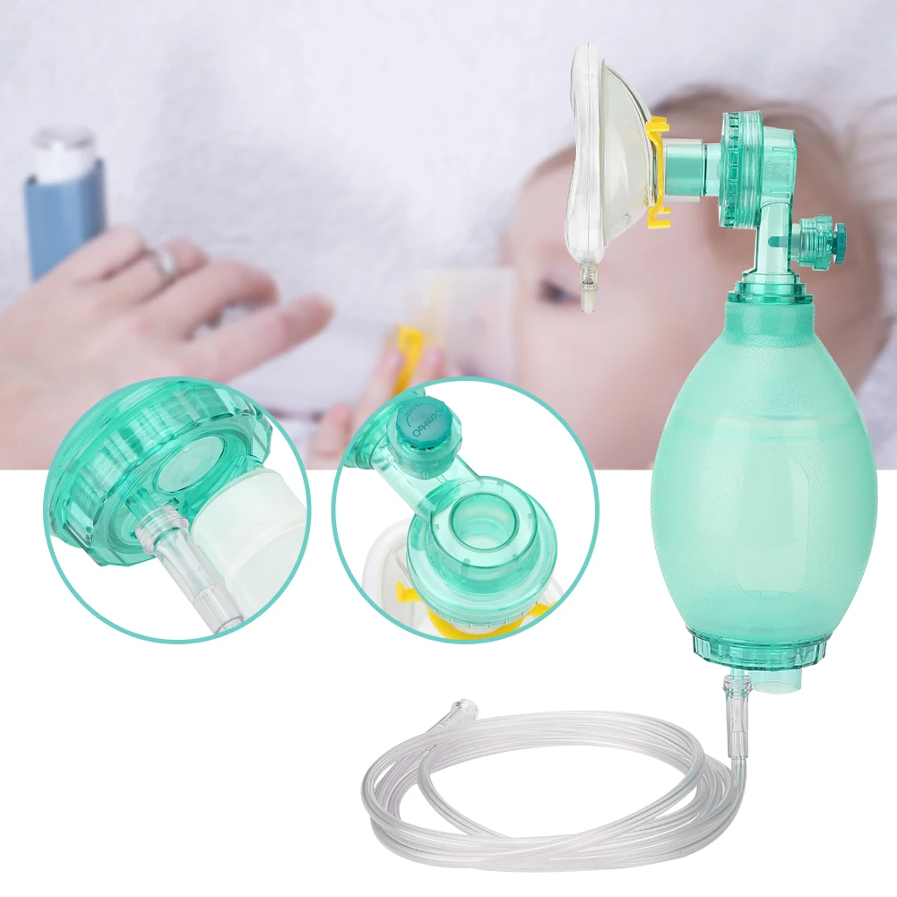 Simple Manual Resuscitator PVC Kid Children Oxygen Tube Reservoir Bag First Aid Kit Cardiopulmonary Resuscitation Medical Tools