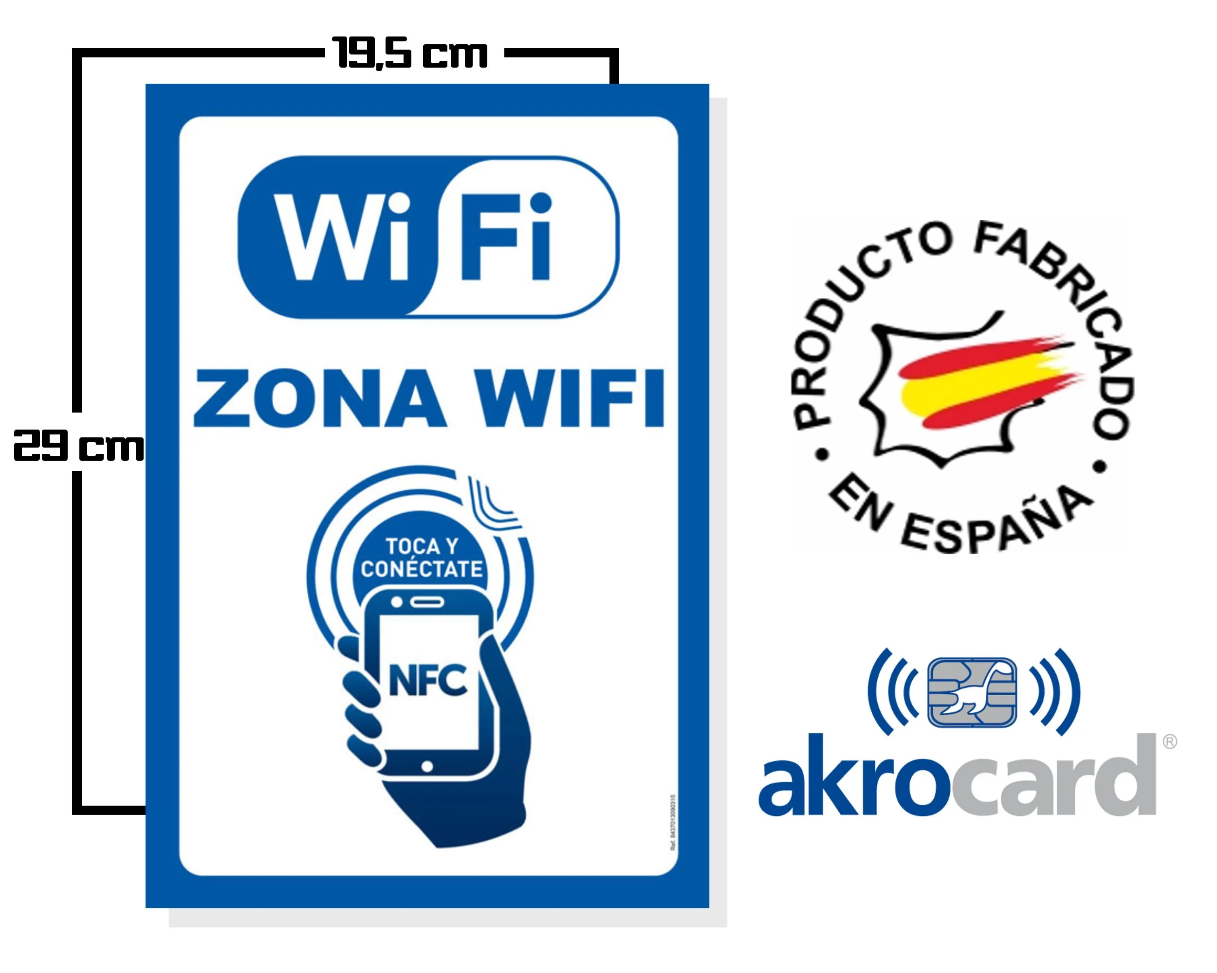 NFC signage-WIFI zone touch and connect-PVC resistant sign-smart WiFi network connection-WIFI POSTER-RFID signal