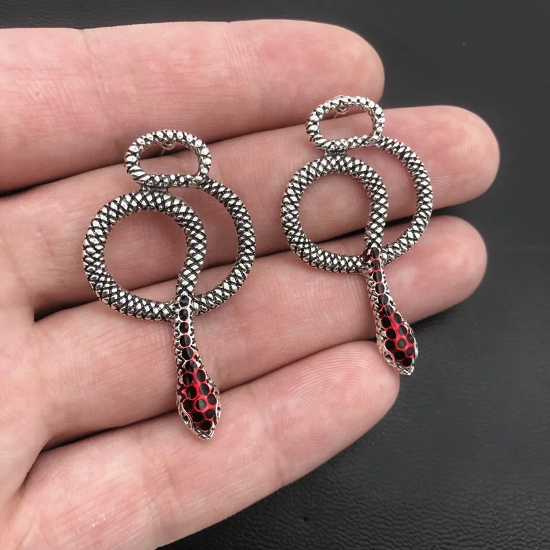 Женские-серьги-гвоздики-в-готическом-стиле-с-розами-сердечками-масляной-змеиной-головкой-модные-панк-90s-egirl-grunge-goblincore-аксессуары-для-эмо