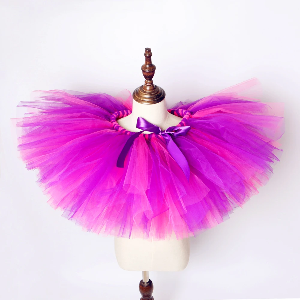 Hot Pink Purple Girls Tutu Skirt with Bow Toddler Baby Girl Fluffy Dance Shoot Prop Tutus Costume for Kids Birthday Party Skirts