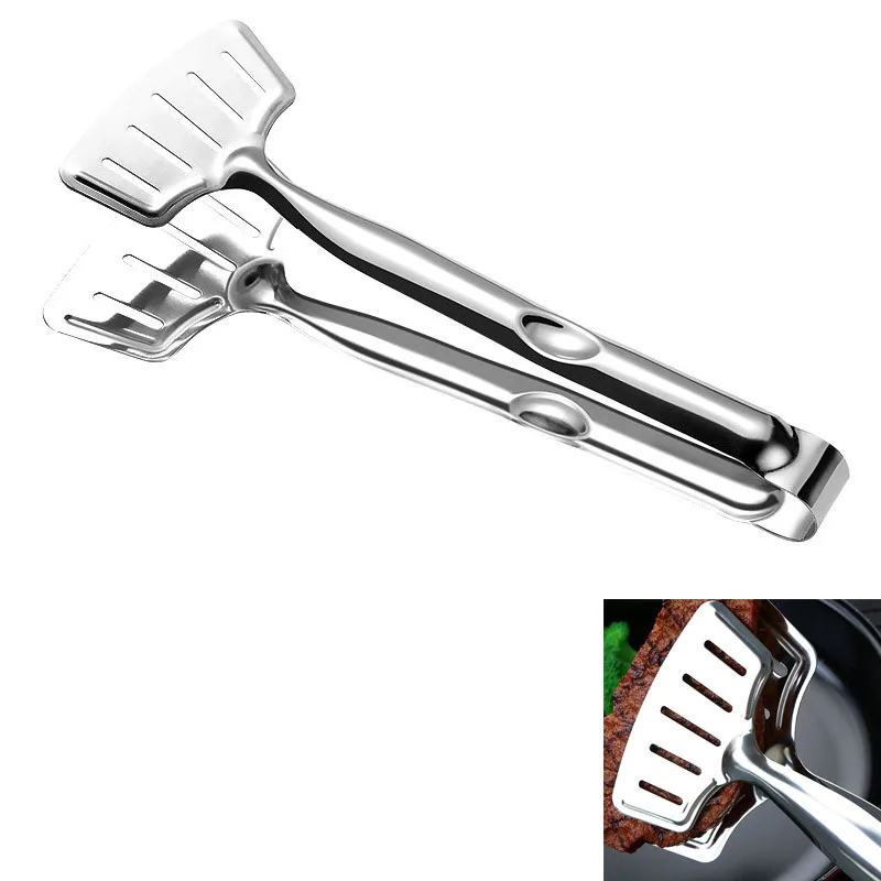 

Multifunctional Stainless Steel Bread Tongs/Steak Clamps/Fried Steak Clamp/Barbecue Tongs Premium fried Fish Clip Kitchen tool