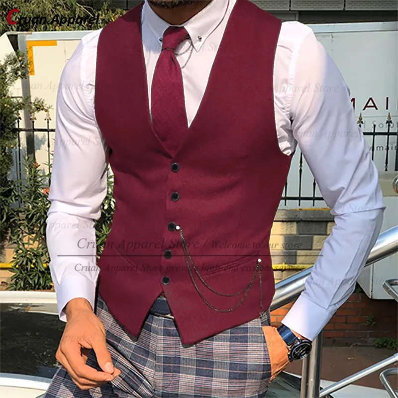 

2022 Casual Elegant Wedding Party Men's Vest Suit Waistcoat Sleeveless Jacket Custom Made Slim Shawl Lapel Groom Best Man Tuxedo