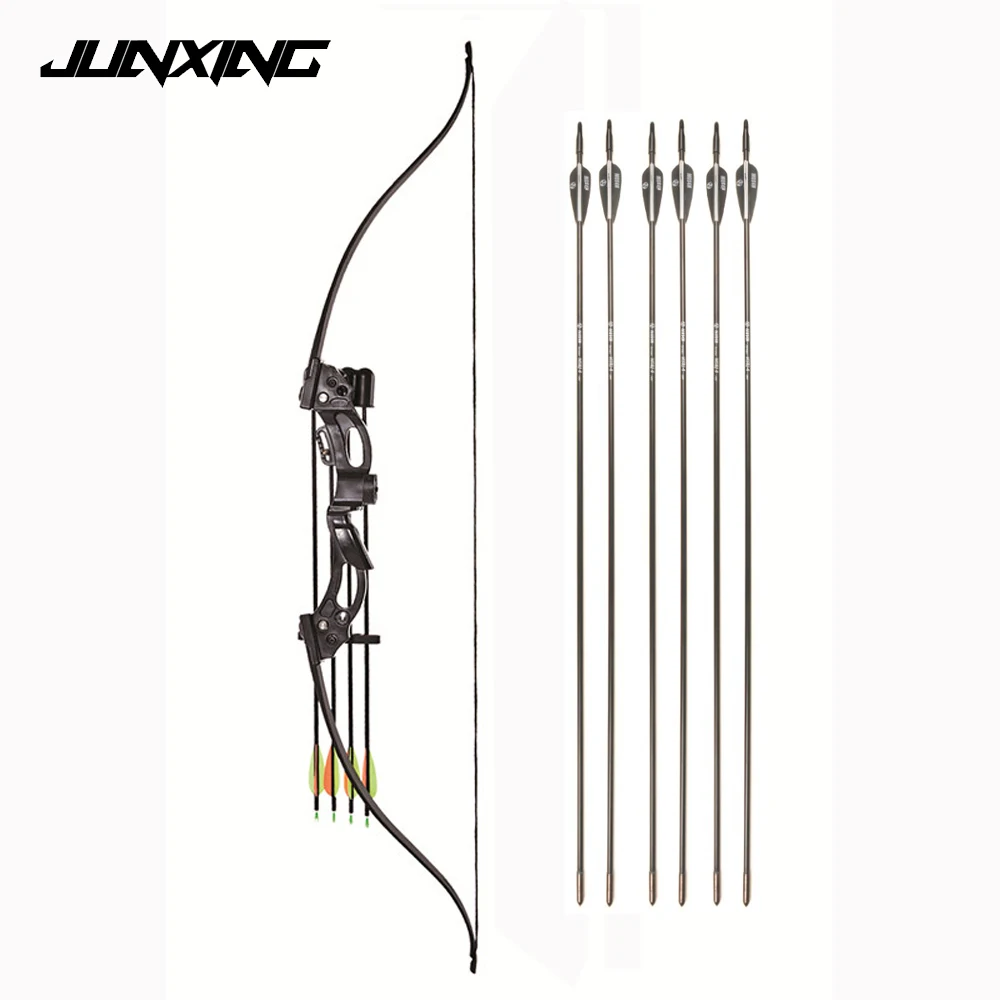 

48 Inches Recurve Bow 20 Lbs Draw Length 28 Inches with Arrows for Right Hand User Archery Hunting Shooting