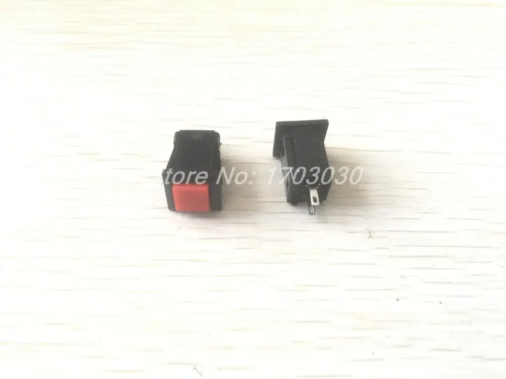 10 Pcs AC 125V/3A 250V/1A N/O SPST Latching Red Cap Push Button Switch ON/OFF