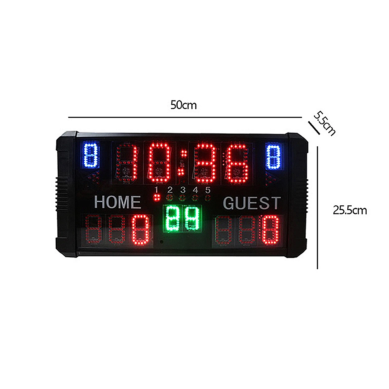 Lightweight Aluminum Scoreboard,Score Counter with Countdown Timer, Shot Clock, Multiple Control Options for Basketball Games