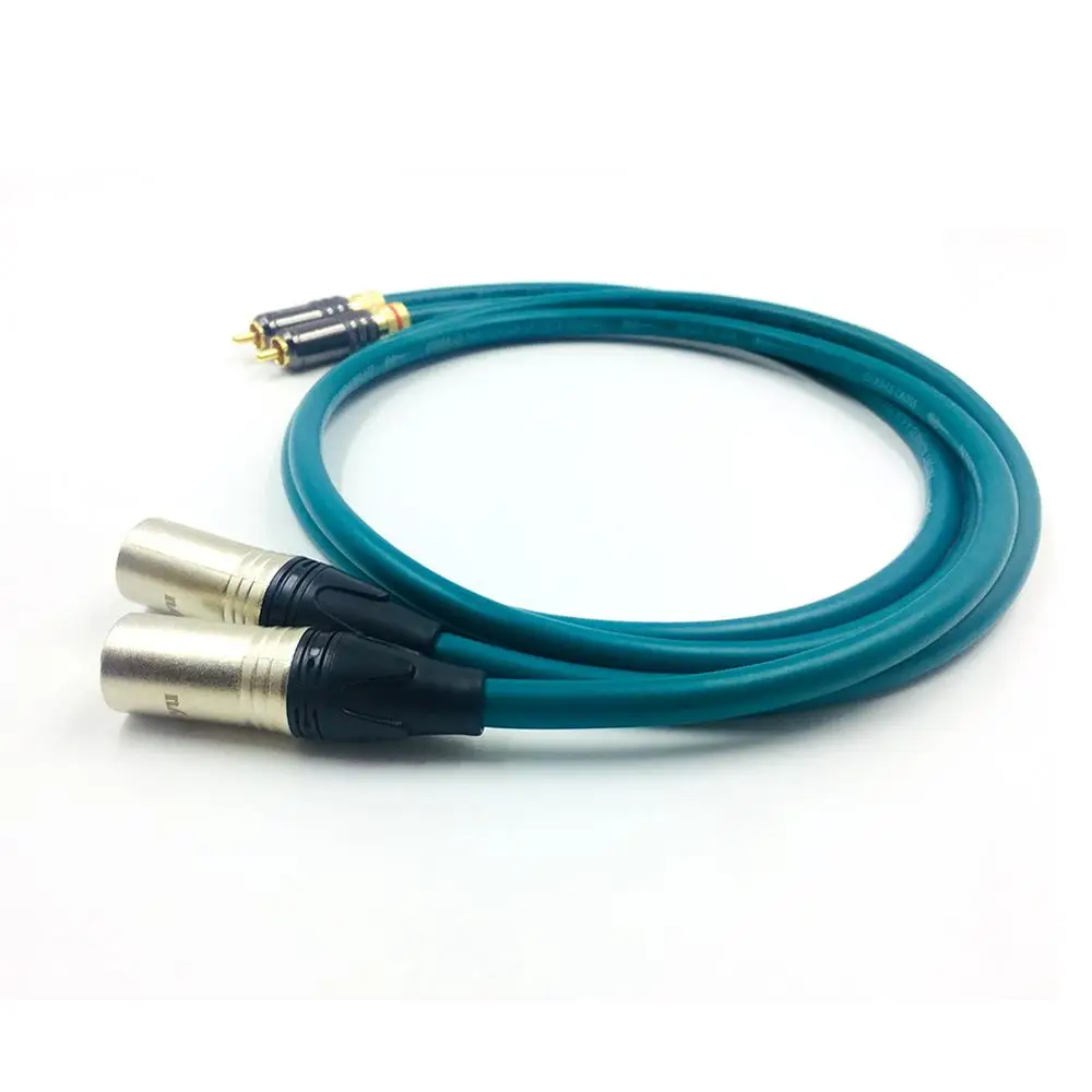 

Hifi Audio Dual Male Xlr to Rca Cable OCC XLR into RCA balance line HiFi signal line audio cable