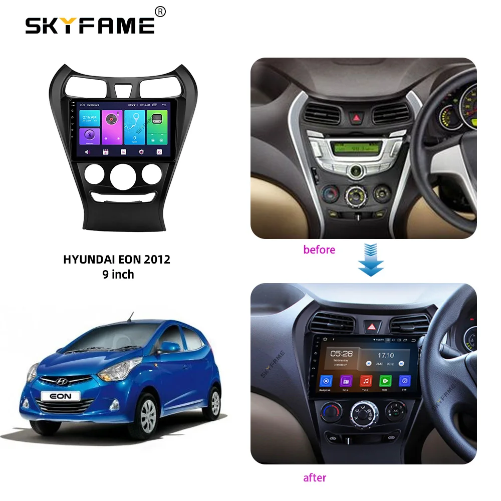 SKYFAME إطار السيارة فآسيا محول أندرويد راديو داش تركيب لوحة عدة هيونداي EON