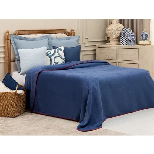 Madame Coco Étoile Double Personality Flat Cotton Blanket-Light Indigo