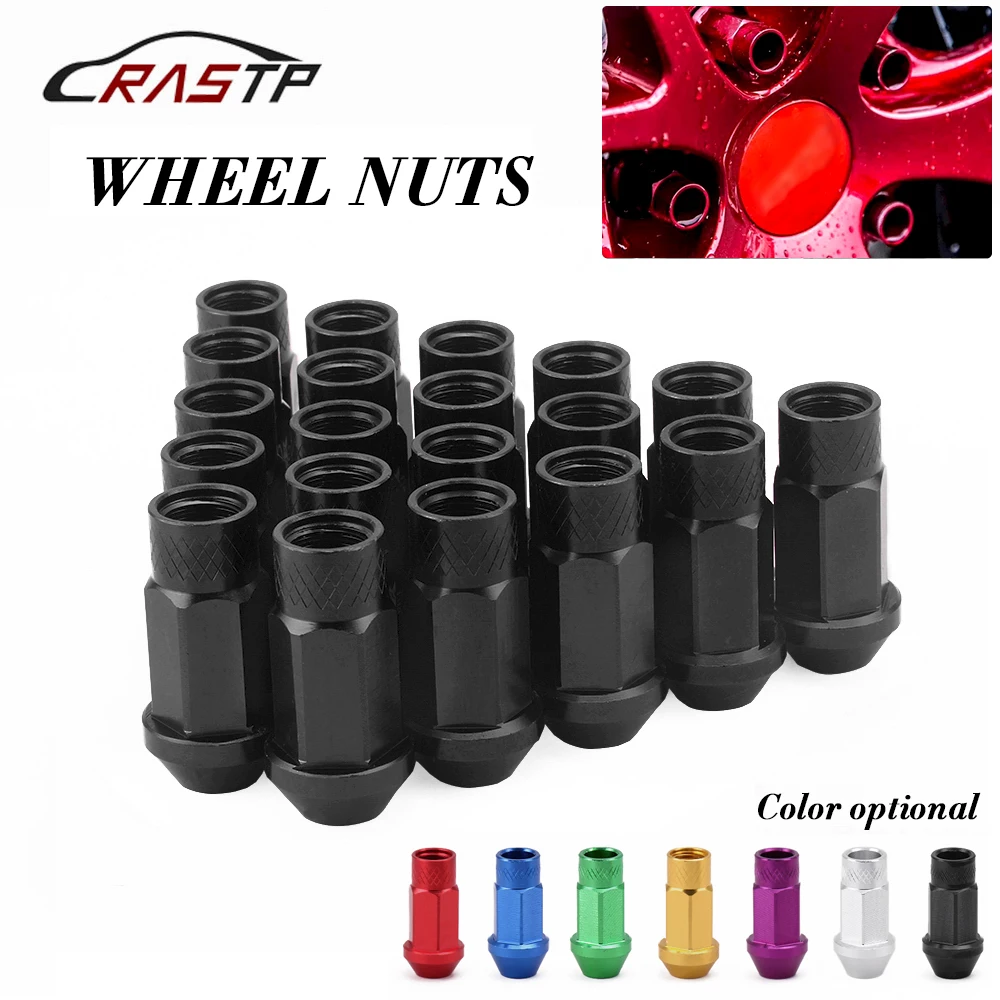 

RASTP-50mm Auto Racing Aluminum Wheel Lug Nuts M12x1.5/M12x1.25 lug nut with logo RS-LN012