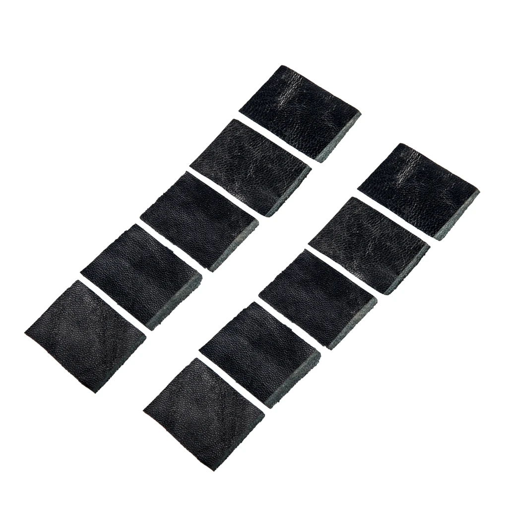10PCS 3.5x2.5cm Violin Bow Leather Skin Replacement For Making Part &Accessories New