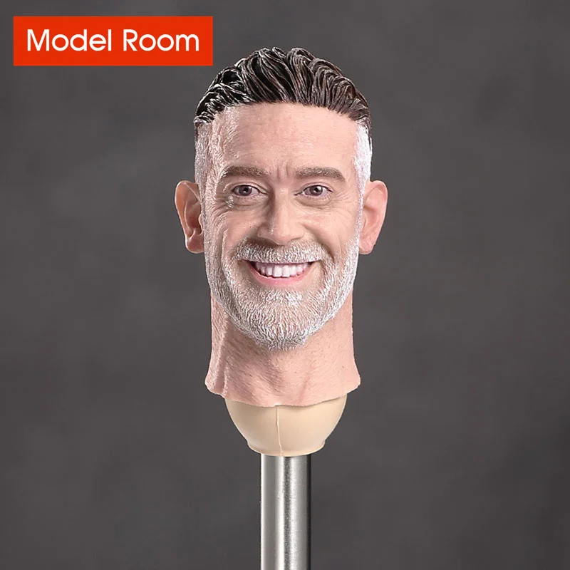 1/6 Negan Jeffrey Dean Morgan Head Sculpt Carving Model Fit 12'' Male Soldier Action Figure Body Dolls