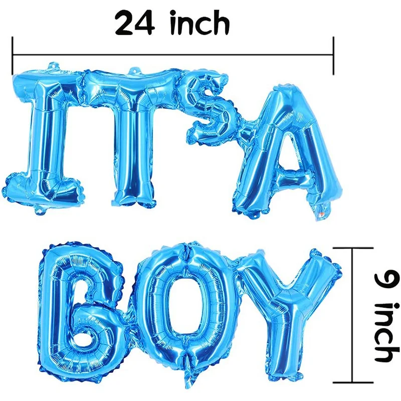 Its a Boy Welcome Baby Shower Decorations Banner Foil Balloon Stroller Bear Baby Bottle Doll Rain Curtain Tassel Welcome Home