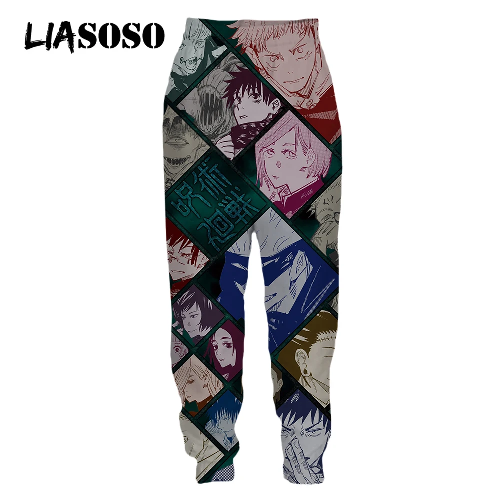 LIASOSO Anime Jujutsu Kaisen 3D Print SweatPants  Harajuku Street Men Women's Pants Fashion Jogger Trousers Loose Oversized